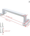Heavy Duty Zinc Alloy Sliding Barn Door Handle For Glass Doors And Garage Gates White Finish 2 Pack 4.72 By 1.46 By 1.06 Inches