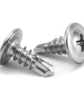 Built Like A Tank 500 Pack Of 8 X 1/2 Sheet Metal Screws Crafted From Solid 410 Stainless Steel Truss Head Self Tapping Fasteners, close-up view.