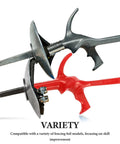Pro Grade Fencing Foil Epee Handle Replacement Grip with Conductive Wire shown in red and black