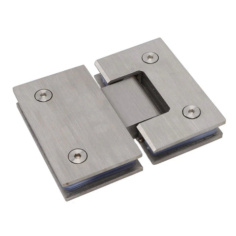 Stainless Steel Frameless Glass Shower Door Hinge 180 Degree Heavy Duty for 5/16 to 1/2 Inch Glass, Auto Close Function