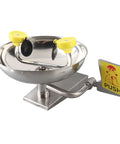Wall Mounted Emergency Eye Wash Station In 304 Stainless Steel With Double Nozzles And Flip Covers Safety Sign for Lab