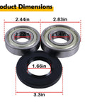 Product dimensions of Heavy Duty Washer Tub Seal And Bearing Kit Compatible With Samsung Machines Replaces Dc62-00156A Dc97-16151B Dc97-14604D.