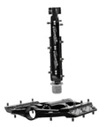 Non Slip Aluminum MTB Bike Pedals With 3 Bearing 9 By 16 Inch Spindle, CNC alloy body, side and top view