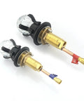 Crystal knobs of Widespread Matte Black Bathroom Sink Faucet With Crystal Knobs with brass fittings and copper connections