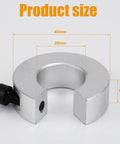Four Piece Shaft Collar Set For Linear Rail SBR20 Clamp On 20mm Bore Shafts With M4 Fixing Screws, single collar close-up with dimensions