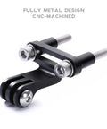 All Metal Bike Handlebar Stem Mount For Action Cameras And Flashlights Heavy Duty Aluminum Bicycle Stem Camera Mount With M5x35mm Shoulder Bolts
