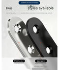 Beefy L Shaped Steel Corner Braces Set For Shelves And Furniture in stainless steel and black paint finishes