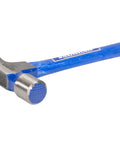 Rip Claw Nail Hammer With Fiberglass Handle 24 Oz Built For Framing And Trim Work Installing And Removing Nails Plus Light Demolition Tasks Tough As Nails Rust Resistant Powder Coated Finish Made In The USA FS505M VN12338, side view showing head and handle detail