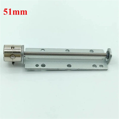 Mini Precision Screw Linear Stepper Motor 5V 2 Phase 4 Wire Micro Stepping Actuator 51mm length with lead screw and mounting plate.
