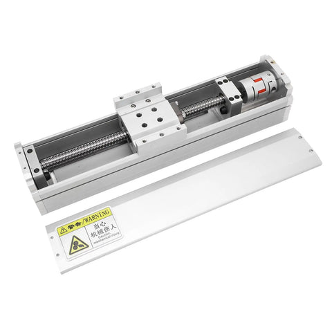 Top view of CNC Linear Motion Rail Guide With SFU1605 Ball Screw, Aviation Aluminum Frame, 200mm Stroke, for Industrial Automation