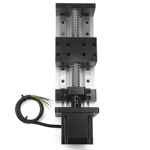 100mm Travel Double Linear Rail Guide SFU1605 Ballscrew And Nema 23 Stepper For CNC Router XY Z Linear Stage Actuator Rock Solid High Precision Heavy Duty Motion System with cable