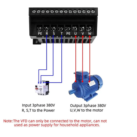 Power Packed Three Phase 380V Variable Frequency Drive Inverter For Motors 0.4kW To 2.2kW 380V Output Motor Speed Controller AC Drive VFD Industrial Grade Speed Control Plug And Play, wiring diagram