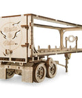 Trailer Attachment For Heavy Boy VM-03 Mechanical Truck Kit Realistic Functional Model Build With Smooth Rolling Wheels Perfect Expansion For Your Truck Crafting Project And Weekend Build Sessions, 365 x 120 x 160 mm plywood trailer