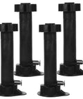 4 Pack Adjustable Cabinet Feet For Furniture And Cabinets Black ABS Plastic Thickened Reinforced Design