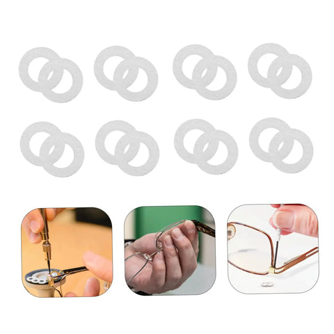 200Pcs Eyeglass Flat Washers Gaskets For Rimless Frames Metal Fasteners For Quick Repairs And Maintenance Pro Grade
