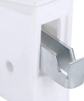 Close-up of metal bracket from Beefy Heavy Duty Adjustable Wall Cabinet Hanger Bracket Set With Mounting Plate Aluminum Construction 110kg Per Pair Load