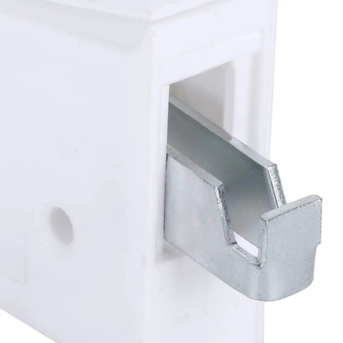 Close-up of metal bracket from Beefy Heavy Duty Adjustable Wall Cabinet Hanger Bracket Set With Mounting Plate Aluminum Construction 110kg Per Pair Load