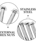 Toilet Tank Bolts And Gasket Kit Replacement Screws Set For Easy Install No Fuss Durable Toilet Hardware With Gasket Seals The Ultimate Toilet Repair Kit For Seats Tanks And Covers. stainless steel bolts with external hex nuts