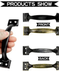 Vintage Barn Door Handle Set 6 Inch Metal Pulls In Black And Bronze For Furniture Drawers Cabinets Doors Bedrooms And Garden Gates Durable And Long Lasting 10 Piece Set