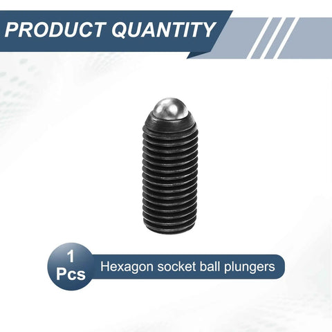 Heavy Duty M16 Ball Plunger With Rock Steady Screw Thread High Carbon Steel Hex Socket Spring Lock Pin For Pneumatic Tools And Industrial Lubrication Gear Top Shelf Workhorse, showing hexagon socket ball plunger.