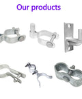Two Pack Chain Link Fence Gate Post Hinge For Two And Three Eighths Inch Outside Diameter Posts, galvanized steel hinges.
