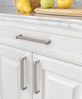 10 Pack Brushed Satin Nickel Knurled Cabinet Pulls With 5 Inch Hole Centers For Kitchen Cabinets Durable Handles Hardware Model ZH0064