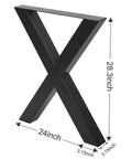 Set Of 2 Industrial Country Style Steel Table Legs 28 Inch By 24 Inch Dining Table Legs 28 Inch Tall And 24 Inch Wide Rock Solid Heavy Duty DIY Iron Bench Legs For Office Desks Computers And Home Tables