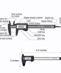 Digital Caliper 0 To 6 Inches Auto Off With Inch Millimeter Conversion For Jewelry Sizing 3D Printing And DIY Projects