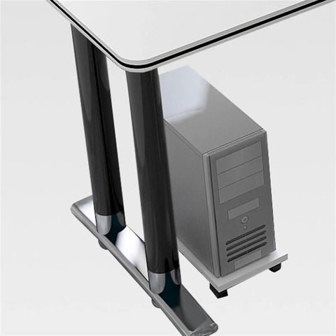 Built Different L Shaped Corner Computer Desk For Compact Rooms And Modern Home Offices Featuring Anti Bump Edging 180X120CM showing sleek matte black legs and PC space.