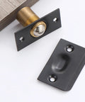 Door Ball Catch Replacement Kit 6 Pack, Adjustable Closet Ball Bearing Door Latch, Built Tough All Metal Construction With Solid Brass Body And Stainless Steel Strike Plate, Black Finish, Smooth, Quiet Close For Interior Doors