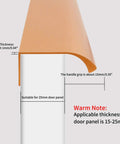 Diagram showing Six Piece 80mm Modern Style Finger Edge Pulls Aluminum Concealed Drawer Handles with screws in rose gold finish.
