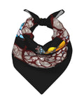 Soft And Silky Square Scarf With Premium Dope Belt Inspired Print shown in folded arrangement