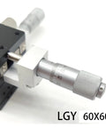 Motorized Rotary Positioning Stage XY 60x60mm Pro Grade For Precision Micropositioning close-up with micrometer adjustment