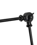 Close-up of Vintage Adjustable Swing Arm Wall Lamp Black Dope Industrial Style Wall Sconce With Plug In Or Hardwired On Off Switch