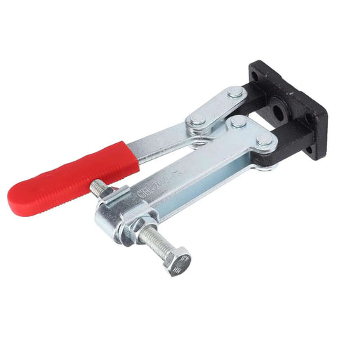 Heavy Duty Horizontal Toggle Clamp For Metal Plates And Circuit Boards, 636kg Clamp Force, Iron And Plastic Build, Rugged Shop Grade