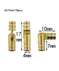 Copper Barrel Hidden Hinges 10 Pcs Cylindrical Concealed Brass Hardware For Jewelry Boxes Cabinets And Furniture Gold Finish 4x17mm Slick Rustproof Smooth Quiet Operation