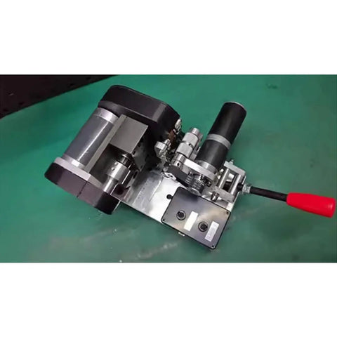 Heavy Duty Electric Round Belt Grinder And Sharpener For Polyurethane Rubber Conveyor Strips on green workbench surface.