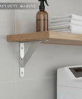 Stainless Steel L Shaped Wall Bracket Heavy Duty Shelf Support for Garage Kitchen and Bathroom Storage Organization Ultra Rugged