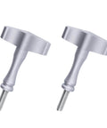 2 Pack Tool Free High Torque Thumb T Type Screws For GoPro Hero 13 12 11 10 9 8 7 DJI Action 5 4 3 And Insta360 Ace Pro 2 All Metal Aluminum Alloy Mount Accessories Silver Easy Lock Quick Fix No Tools Needed