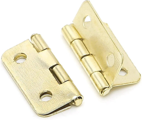Gold Cabinet Hinges Set Of 10 Four Hole Iron Hardware For Jewelry Boxes And Small Chests Dope Vintage Style Decorative Hinges