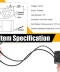 Solenoid Coil 12V DC 16W One Half Inch Hole Dual Wire Leads For Hydraulic Power Unit Lift Dump Valve Stem Series 08