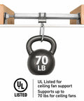 Heavy Duty Ceiling Fan Mounting Bracket With Adjustable Telescoping Brace Fits 13 To 24 Inch Reach And One And A Half Inch Fan Box UL Listed