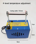 Electric Hot Knife Benchtop Cutter With 105 mm Cutting Width 900 Degree Celsius Blade Temperature 4 Stage Adjustable Control Perfect For Fabric Nylon Webbing Belts Ribbon Braids Canvas And Rope Projects bench view.