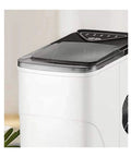 Portable Desktop Ice Maker Compact Countertop Ice Machine For Homes And Outdoor Gatherings with clear lid and control panel.