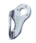 Heavy Duty Stainless Steel Bolt Hangers Five Pack For Rock Climbing And Caving, 30KN Anchor Carabiners with clear finish.