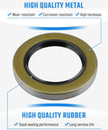 Double Lip Grease Seal Kit Heavy Duty For 5200 7000 Lb RV Trailer Axles Two And A Quarter Inch Inner Diameter Metal Rubber Seal