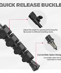 Quick release buckle and spike design of Ultra Lightweight 61 Inch Camera Monopod For On The Go Travel Photography