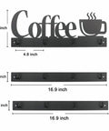 Coffee Mug Wall Rack With 12 Heavy Duty Hooks And Metal Sign For Coffee Bar Kitchen And Office Space Saving Wall Mounted Mug Organizer With Easy Access And Rustic Modern Style