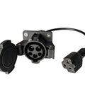 J1772 To Nema 5-20 Ev Charging Adapter With Compact Cable For Ebikes Electric Scooters And Unicycles Portable wall plug with 4-pin connector.
