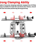 Foolproof Wood Door Grooving Positioner Featuring Flexible Door Hinge Router Template for Hella Smooth Alignment and Quick 0 To 310mm Clamping Range.